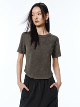 Women's Cropped Vintage-Washed T-Shirt